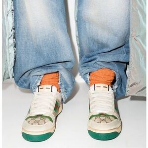 Gucci Screener Lace-up Sneakers Size 42 Like New!